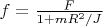$f = \frac F {1 + mR^2/J}$