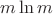 $m\ln{m}$