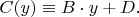 $C(y)\equiv B\cdot y+D.$