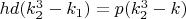$hd(k_2^3-k_1)=p(k_2^3-k)$