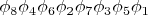 ${\phi}_8 {\phi}_4 {\phi}_6 {\phi}_2 {\phi}_7 {\phi}_3 {\phi}_5 {\phi}_1$