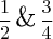 \gdef\bigwedge{\mathop{\mbox{\Large\&}}}
$$\frac12\bigwedge \frac34$$