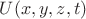 $U(x,y,z,t)$