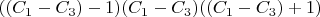 $((C_1-C_3)-1)(C_1-C_3)((C_1-C_3)+1)$