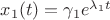 $x_1(t)=\gamma_1 e^{\lambda_1t}$