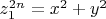 $z_1^{2n}=x^2+y^2}$