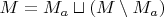 $M = M_a \sqcup (M \setminus M_a)$