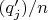 $(q'_j)/n$