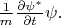 $\frac  1 m\frac {\partial \psi^*} {\partial t}\psi.$