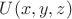 $U(x, y, z)$