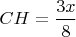 $CH=\dfrac{3x}{8}$