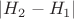 $\left\lvert H_2-H_1\right\rvert$