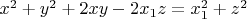 $x^2+y^2+2xy-2x_1z=x_1^2+z^2$