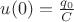 $u(0) = \frac{q_0}{C}$