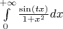 $\int\limits_0^{+\infty}\frac{\sin(tx)}{1+x^2}dx$