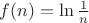 $f(n)=\ln {\frac {1}{n}}$