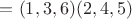 $= (1,3,6)(2,4,5)$