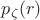 $p_{\zeta}(r)$