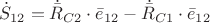 $$\dot{S}_{12}=\dot{\bar{R}}_{C2}\cdot\bar{e}_{12}-\dot{\bar{R}}_{C1}\cdot\bar{e}_{12}$$