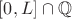 $[0, L]\cap \mathbb{Q}$
