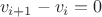 $$v_{i+1}-v_i=0$$
