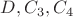 $D,C_3, C_4$