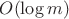 $O(\log m)$