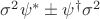 $\sigma^2\psi^*\pm\psi^\dagger\sigma^2$