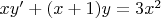$xy'+(x+1)y=3x^2$