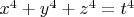 $x^4 + y^4 + z^4 = t^4$