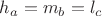 $h_a=m_b=l_c $