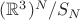 $(\mathbb{R}^3)^N/S_N$ $(\mathbb{R}^3)^N/S_N$