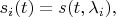 $s_i(t)=s(t,\lambda_i),$