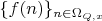 $\{f(n)\}_{n \in \Omega_{Q,x}}$
