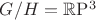 $G/H={\mathbb R}{\mathrm P}^3$