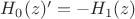 $H_0(z)'=-H_1(z)$