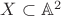 $X\subset\mathbb{A}^2$