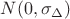 $N(0, \sigma_{\Delta})$