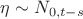 $\eta\sim N_{0,t-s}$