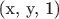 (x, y, 1)