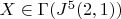 $X \in \Gamma(J^{5}(2, 1))$
