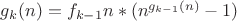 $g_k(n)=f_{k-1}n*(n^{g_{k-1}(n)}-1)$