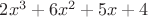 $2x^3+6x^2+5x+4$