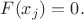 $F(x_j)=0.$
