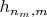 $h_{n_m ,m}$