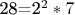 28=2^2*7