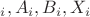 $С_i,A_i,B_i,X_i$