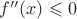 $f''(x)\leqslant 0$