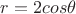 $r=2cos\theta$