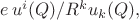 $e\,u^i(Q)/R^ku_k(Q),$ $e\,u^i(Q)/R^ku_k(Q),$